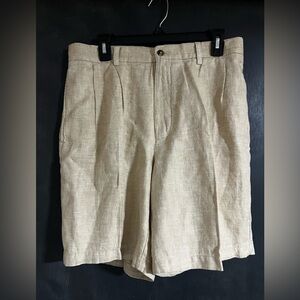Classic Tan Flat Front Men's Shorts